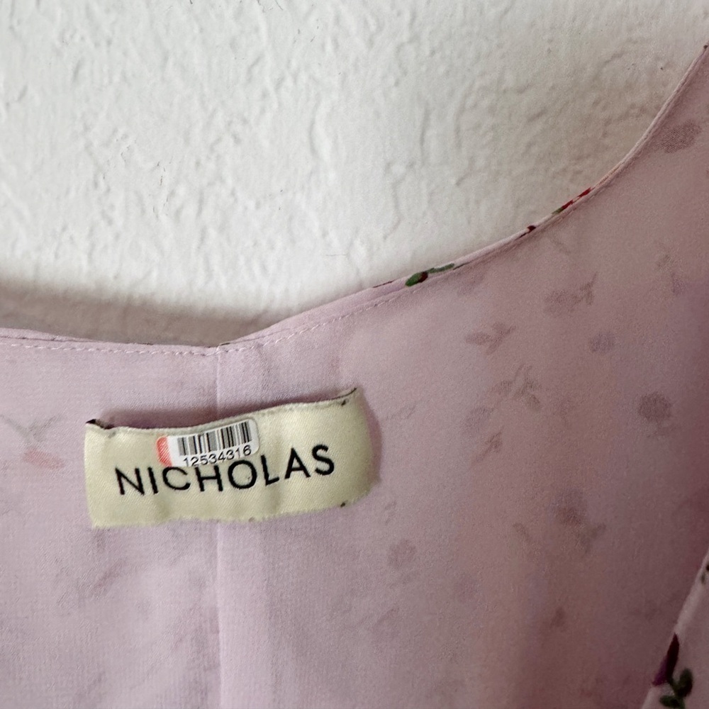 Nicholas Floral Drape Front Dress - Picture 8 of 10